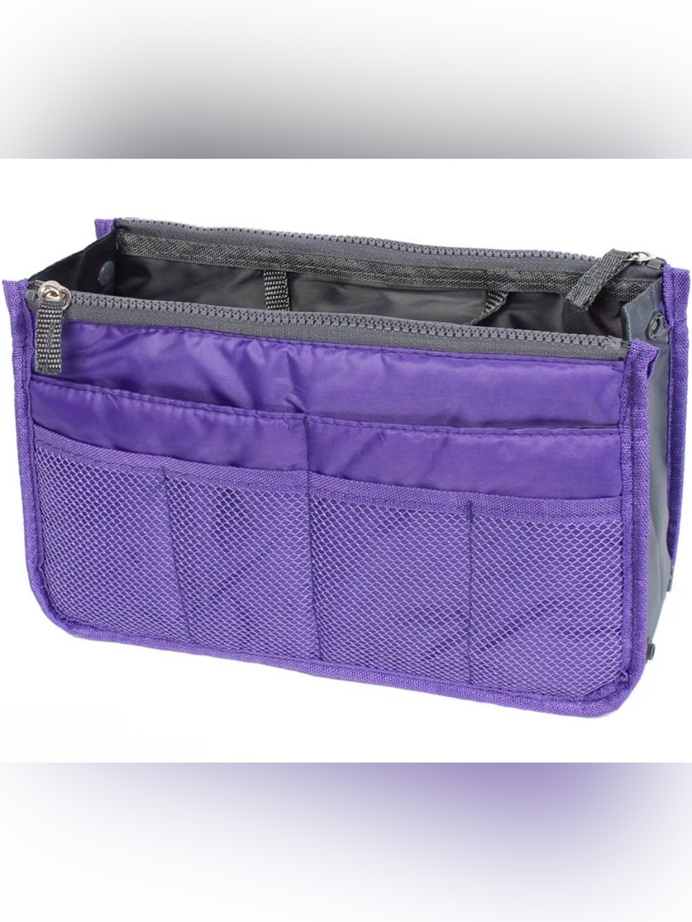 Multi-Functional Purse Organizer Insert Handbag Storage Bag Purple